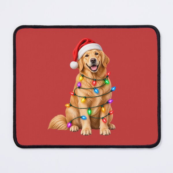 Item preview, Golden Retriever Christmas Lights – Santa Hat Holiday Dog designed and sold by DogsHearted.