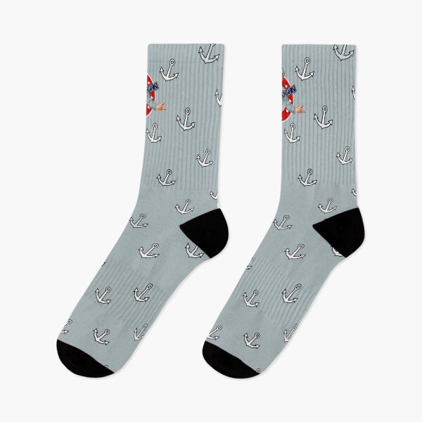 Item preview, Jaws Mayor Anchor Socks designed and sold by Bobby-Dazzler.