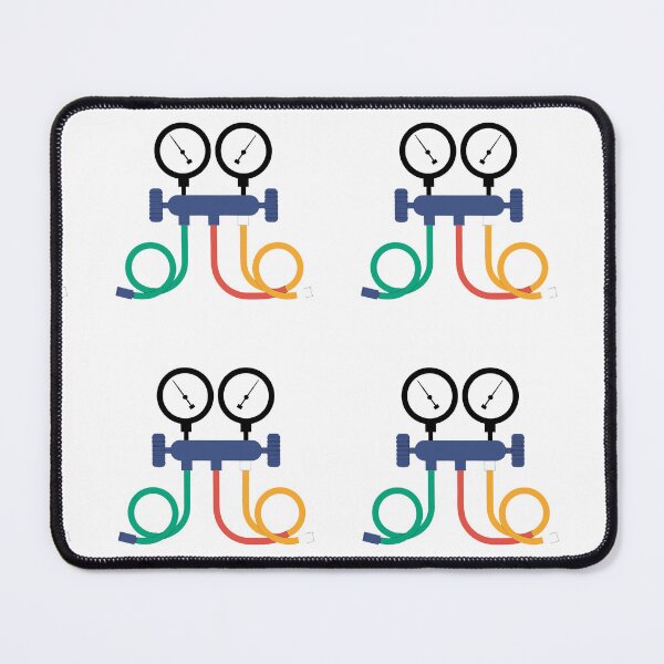 Item preview, HVAC manifold gauge set with hoses flat decor classic vector designed and sold by C3R0.