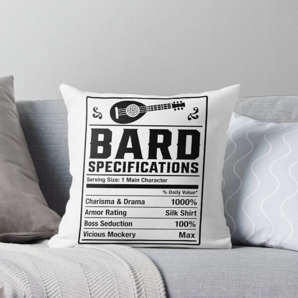 Item preview, Bard Nutrition Facts - Funny RPG Charisma Stats Meme designed and sold by Dice_Goblin_Studio.