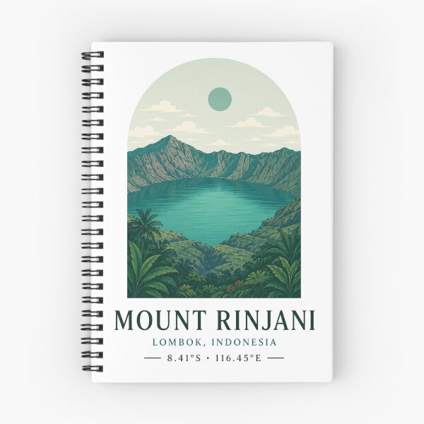 Aperçu de l'œuvre Coordonnées du mont Rinjani créée et vendue par ChicClicker.