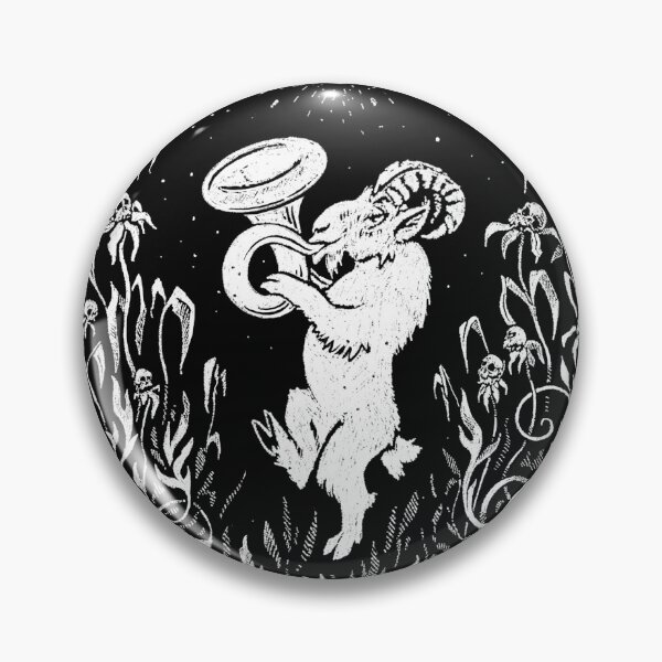 Item preview, Danse macabre goat tarot card linocut art designed and sold by Yanuta.