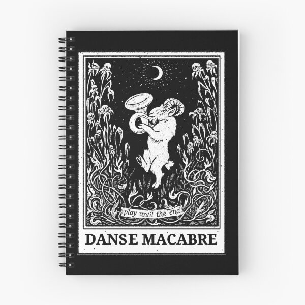 Item preview, Danse macabre goat tarot card linocut art designed and sold by Yanuta.