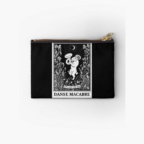 Aperçu de l'œuvre Danse macabre, carte de tarot de chèvre, linogravure créée et vendue par Yanuta.