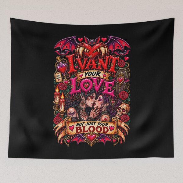 Item preview, DARK LOVE ❤️ - MONSTER ROMANCE COLLETION -  VAMPIRE LOVE - I VANT YOUR LOVE - NOT JUST YOUR BLOOD - LESBIAN PRIDE v2 designed and sold by WheelieGdArt.