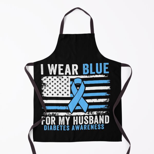 Item preview, I Wear Blue For My Husband Diabetes Awareness Blue Ribbon Spouse Support designed and sold by 76Valeria.