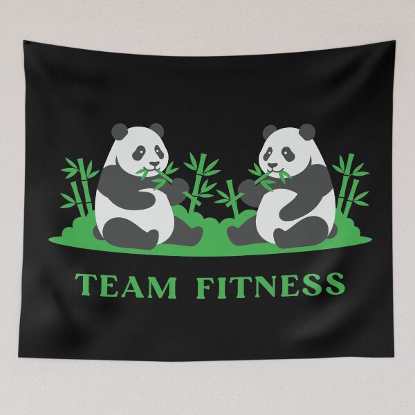 Item preview, Funny Panda Bears Team Fitness Vector Typography Logo designed and sold by ZUMERI.