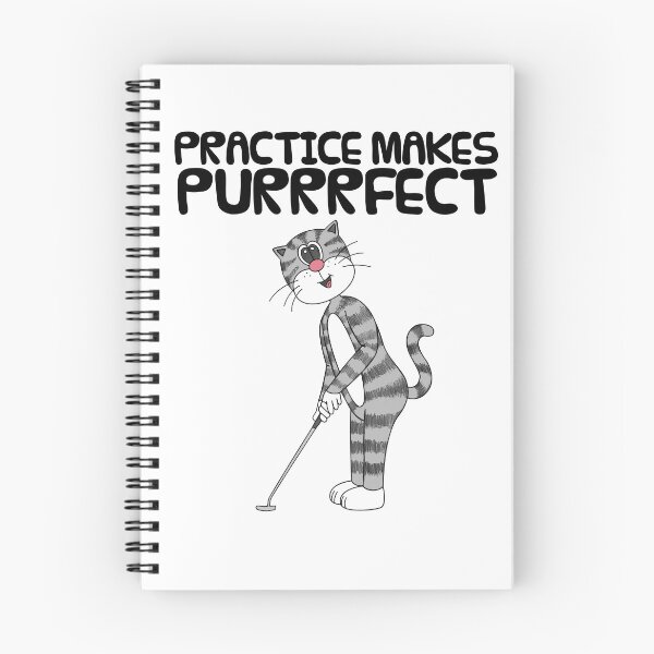 Item preview, Cat Playing Golf (Putter), Practice Makes Purrrfect, Golfer Funny designed and sold by doodlerob.