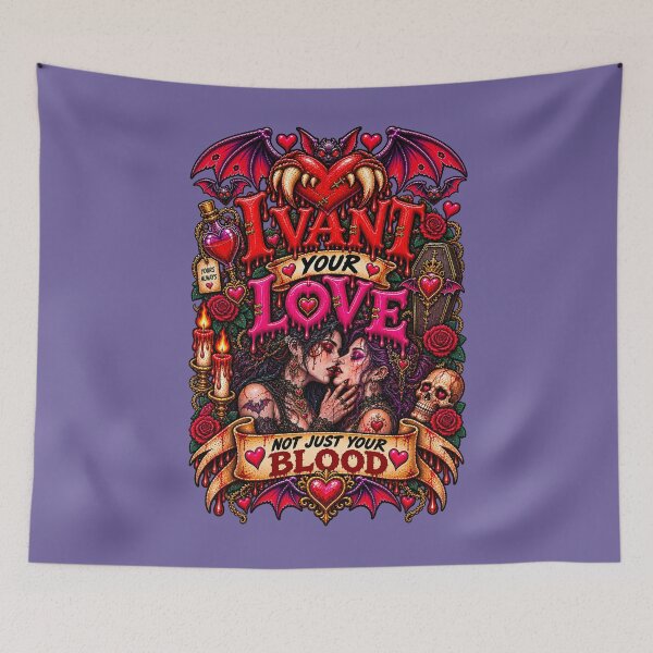 Item preview, DARK LOVE ❤️ - MONSTER ROMANCE COLLETION -  VAMPIRE LOVE - I VANT YOUR LOVE - NOT JUST YOUR BLOOD - LESBIAN PRIDE v3 designed and sold by WheelieGdArt.