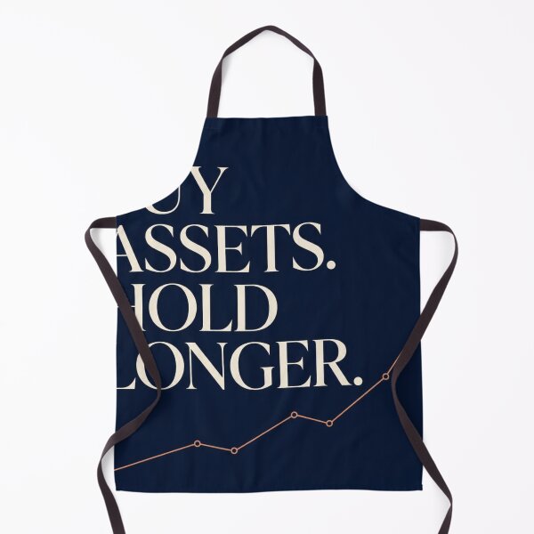 Item preview, BUY ASSETS HOLD LONGER — Minimalist Financial Editorial Poster designed and sold by Zaramodo.