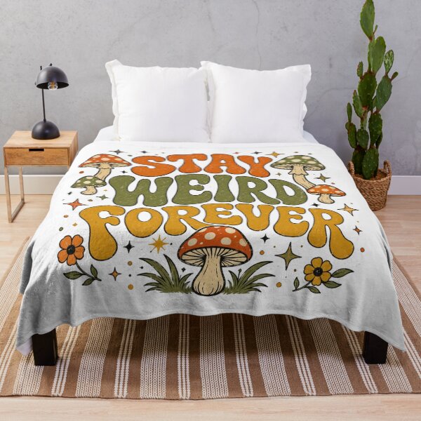 Item preview, Stay Weird Forever - Retro Mushroom designed and sold by Side Quest Co..