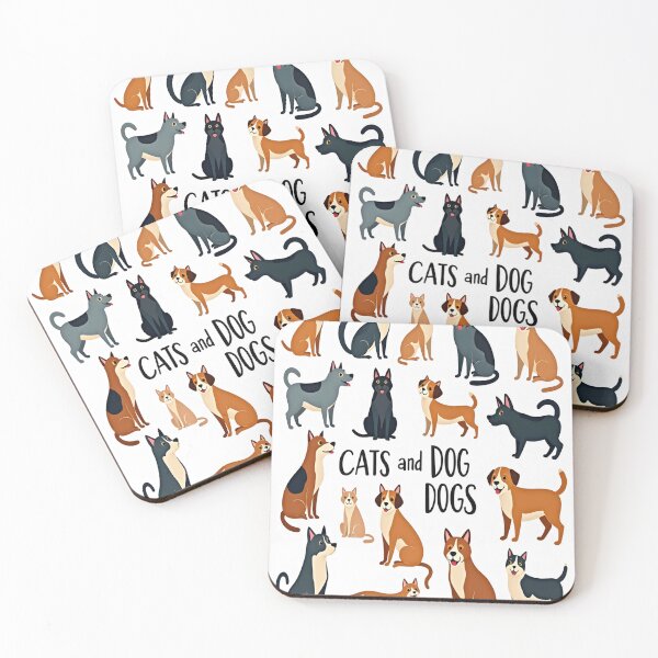 Item preview, Cute Cats and Dogs Cartoon Clipart Set designed and sold by PurposeRiseCo4.