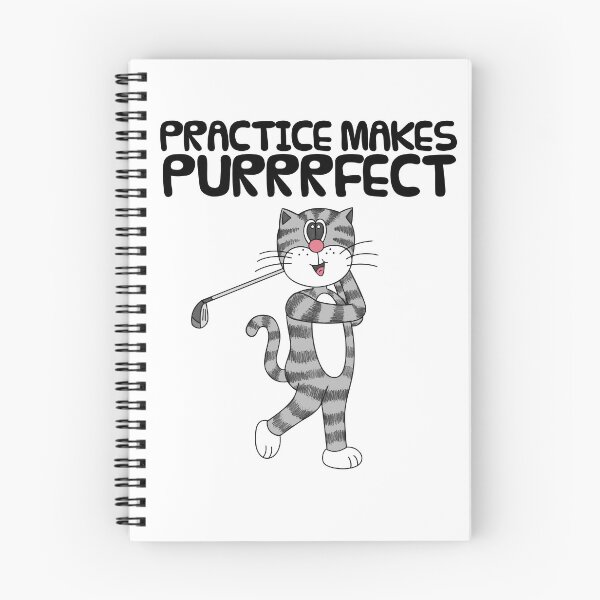 Item preview, Cat Playing Golf (Driver), Practice Makes Purrrfect, Golfer Funny designed and sold by doodlerob.
