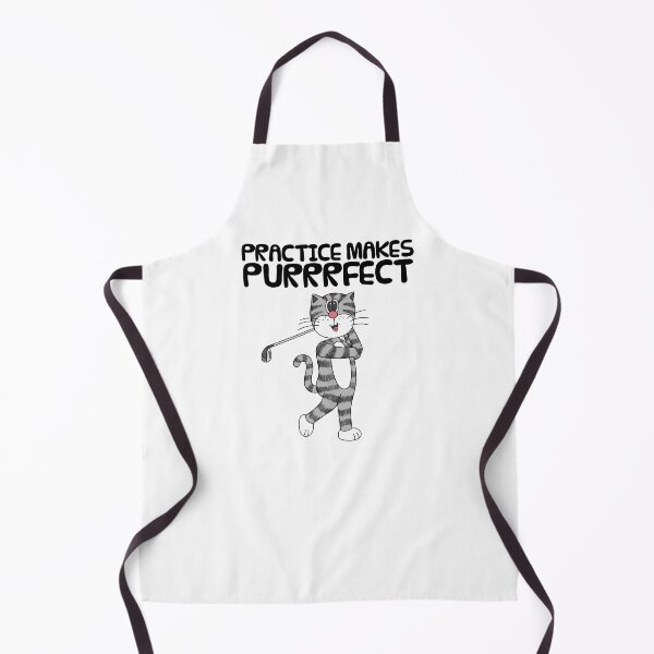 Item preview, Cat Playing Golf (Driver), Practice Makes Purrrfect, Golfer Funny designed and sold by doodlerob.