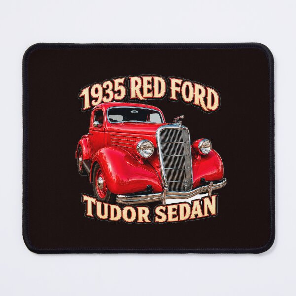 Item preview, 1935 Red Ford Tudor Sedan Classic Car designed and sold by TZehrfeldPhotos.