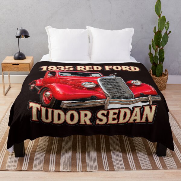 Item preview, 1935 Red Ford Tudor Sedan Classic Car designed and sold by TZehrfeldPhotos.