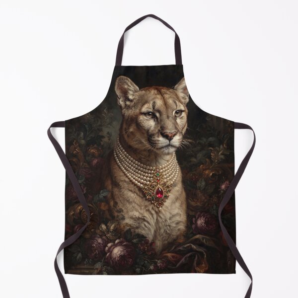 Item preview, Royal Cougar Mountain Lion Pearl Necklace designed and sold by The Real Beast Art.
