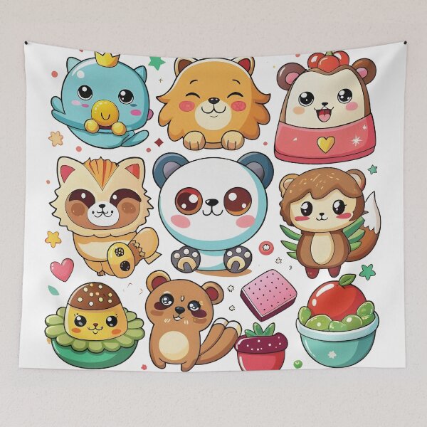 Item preview, Adorable Kawaii Animal & Sweet Treat Sticker Collection designed and sold by ralietamartani.