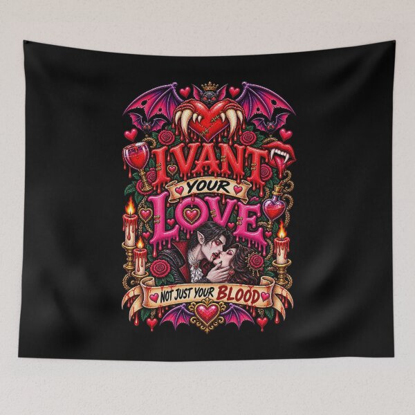 Item preview, DARK LOVE ❤️ - MONSTER ROMANCE COLLETION -  VAMPIRE LOVE - I VANT YOUR LOVE - NOT JUST YOUR BLOOD v2 designed and sold by WheelieGdArt.