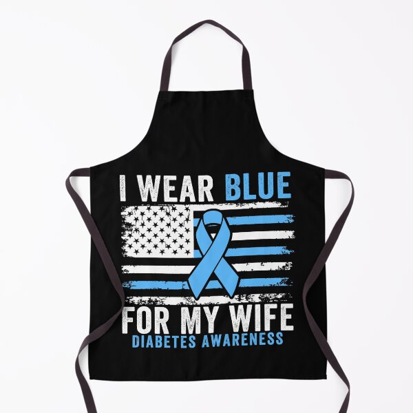 Item preview, I Wear Blue For My Wife Diabetes Awareness Blue Ribbon Spouse Support designed and sold by 76Valeria.