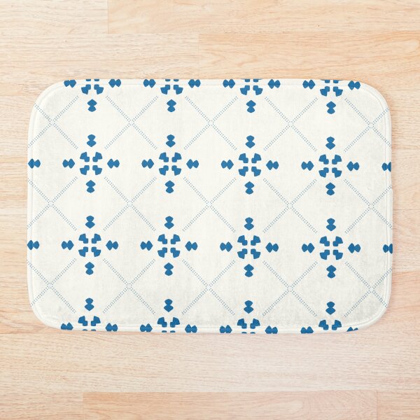 Item preview, Mosaico floral de azulejos clásicos azules con diseño clásico designed and sold by SbRandomLab.