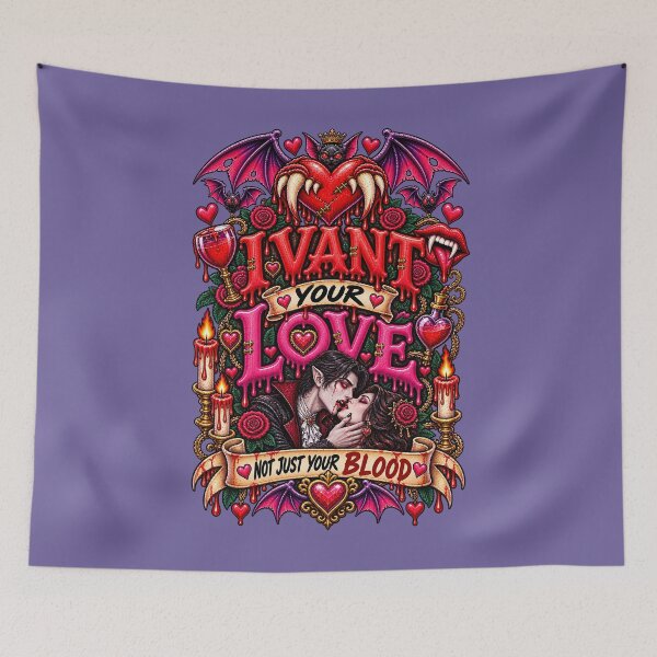 Item preview, DARK LOVE ❤️ - MONSTER ROMANCE COLLETION -  VAMPIRE LOVE - I VANT YOUR LOVE - NOT JUST YOUR BLOOD v3 designed and sold by WheelieGdArt.