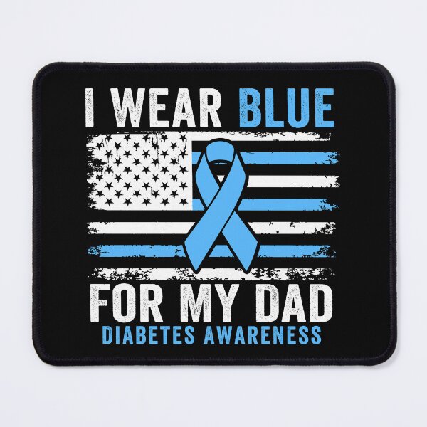 Item preview, I Wear Blue For My Dad Diabetes Awareness Blue Ribbon Family Support designed and sold by 76Valeria.