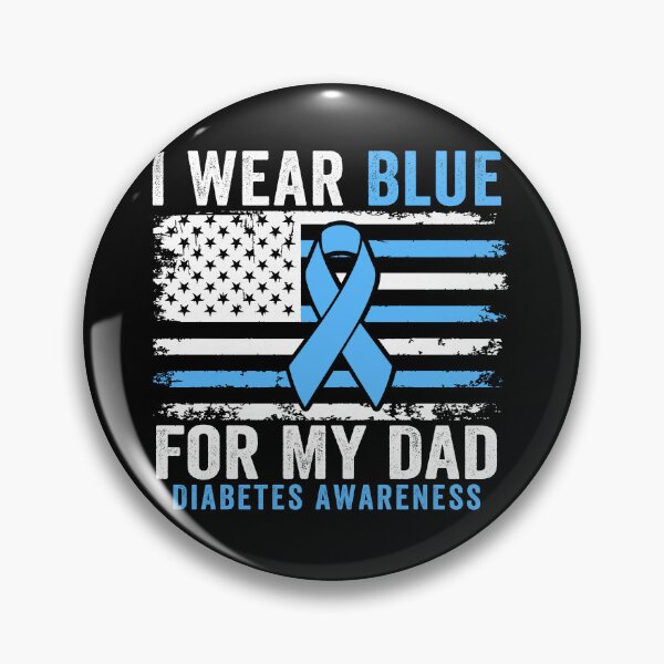 Item preview, I Wear Blue For My Dad Diabetes Awareness Blue Ribbon Family Support designed and sold by 76Valeria.