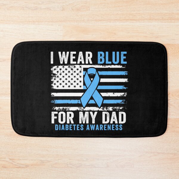 Item preview, I Wear Blue For My Dad Diabetes Awareness Blue Ribbon Family Support designed and sold by 76Valeria.