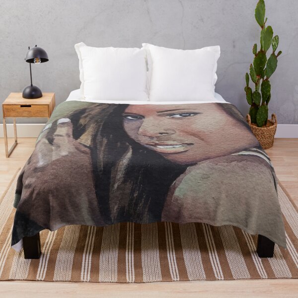Item preview, Smiling Woman Watercolor Portrait designed and sold by SlavaArt.