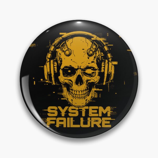 Item preview, Cyberpunk System Failure Glitch Cyborg Skull designed and sold by MarCinu Art.