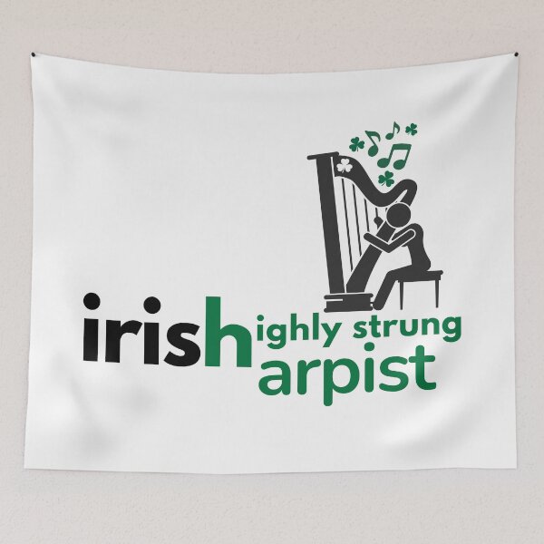 Item preview, Amusing Irish Highly Strung Harpist. designed and sold by MPC-Mince-Pies.