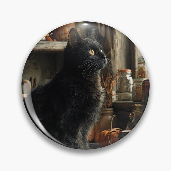 Item preview, Quiet Autumn Morning with a Black Cat designed and sold by Erika Kaisersot.