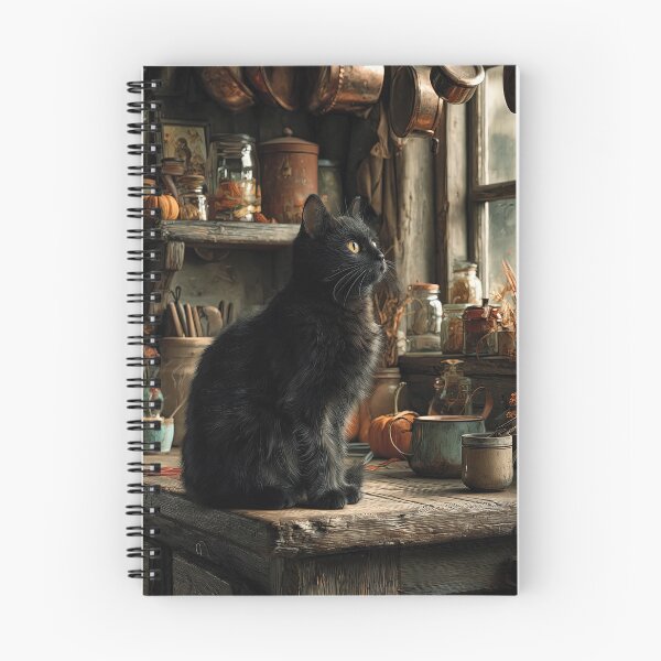 Item preview, Quiet Autumn Morning with a Black Cat designed and sold by Erika Kaisersot.