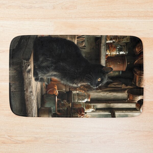 Item preview, Quiet Autumn Morning with a Black Cat designed and sold by Erika Kaisersot.