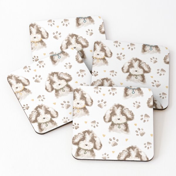 Item preview, Cute maltipoo puppy hand drawn pattern designed and sold by Aleksse.