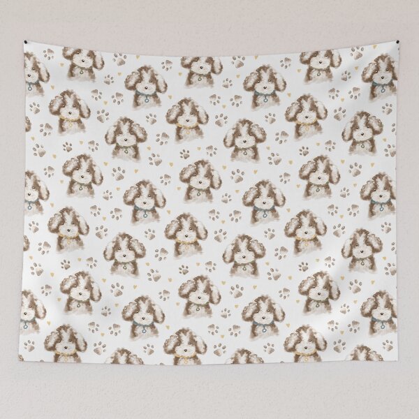 Item preview, Cute maltipoo puppy hand drawn pattern designed and sold by Aleksse.