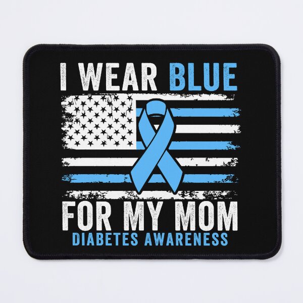 Item preview, I Wear Blue For My Mom Diabetes Awareness Blue Ribbon Family Support designed and sold by 76Valeria.