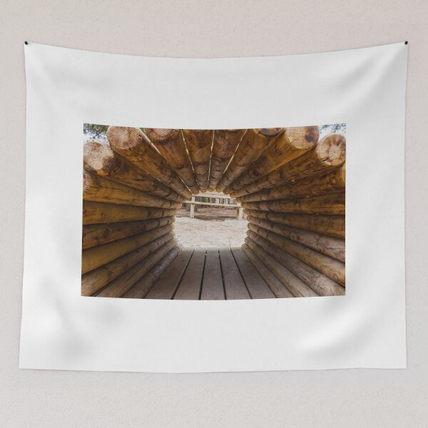 Item preview, Wooden Tunnel Structure in a Scenic Outdoor Playground Area designed and sold by Nmallia.