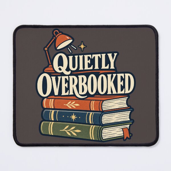 Item preview, Quietly Overbooked – Minimalist Book Lover Humor designed and sold by Golden Era Studio.