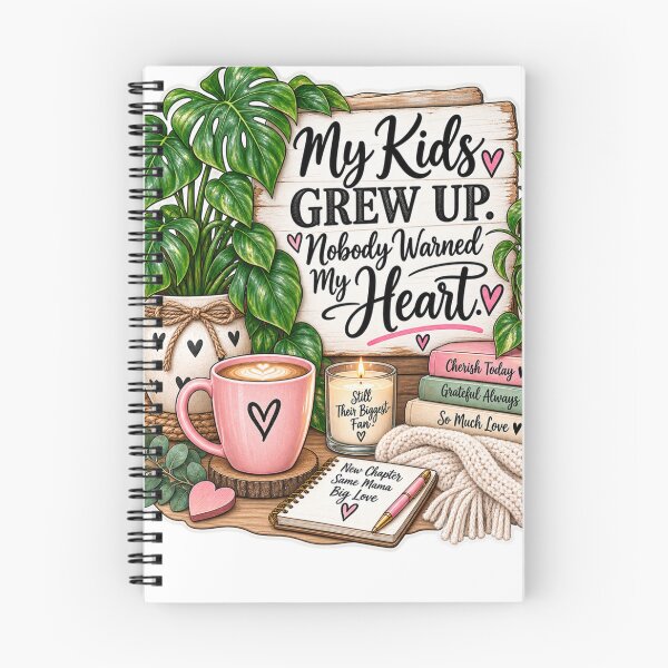 Item preview, My Kids Grew Up, Nobody Warned My Heart – Empty Nest Mom Saying designed and sold by CottageGardenCo.