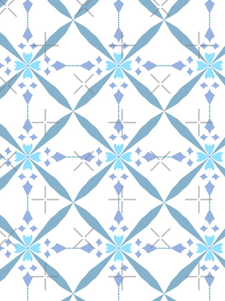 Thumbnail 5 of 5, iPhone Case, Blue Mosaic Geometric Tile Pattern designed and sold by SbRandomLab.