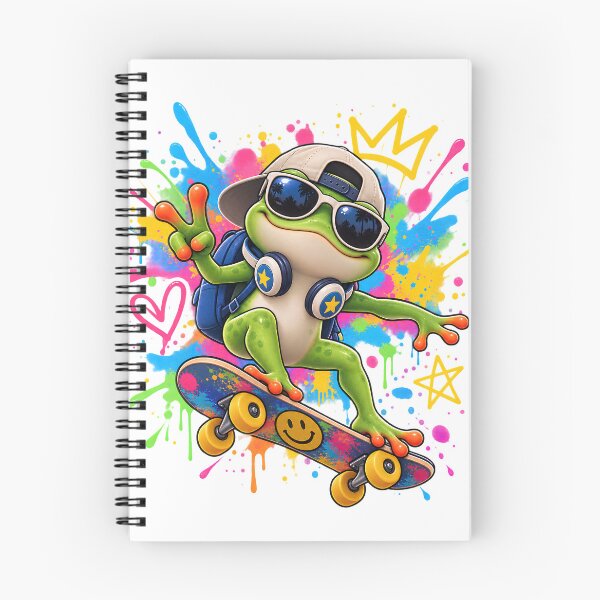 Item preview, Cool Skateboarding Frog Street Art  designed and sold by SurrealSproutz.