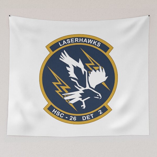 Item preview, US Navy HSC-26 Detachment 2 "Chargers / Laserhawks" Patch designed and sold by CharlieDesings.