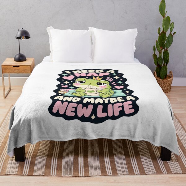 Item preview, I need a nap and maybe a new life frog humor designed and sold by HandicraftArt.