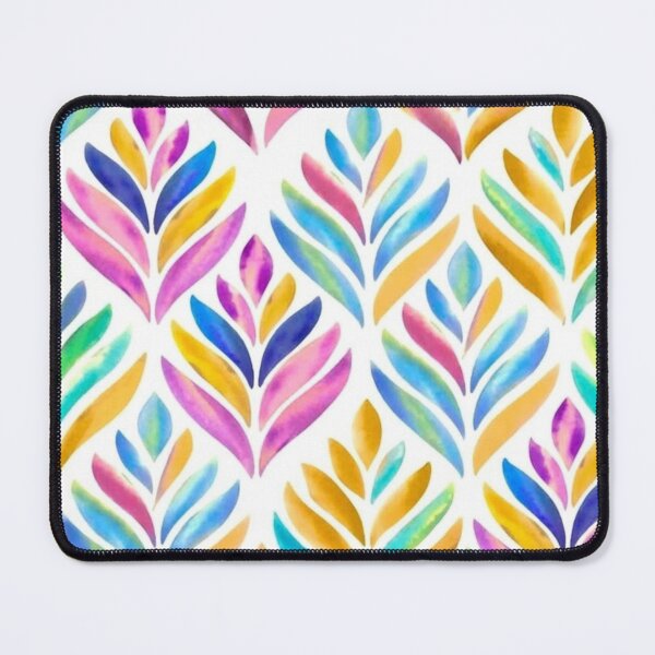 Item preview, Vibrant Colorful Watercolor Leaf Pattern designed and sold by GozdeSoftChaos.