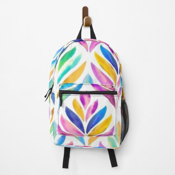 Item preview, Vibrant Colorful Watercolor Leaf Pattern designed and sold by GozdeSoftChaos.
