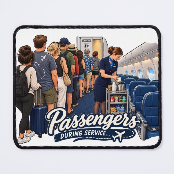 Item preview, Passengers During Service Flight Attendant Life designed and sold by OuterFuselage.