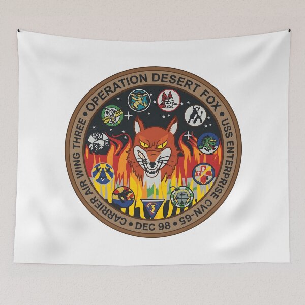 Item preview, US Navy Carrier Air Wing Three Operation Desert Fox USS Enterprise CVN-65 Patch designed and sold by CharlieDesings.