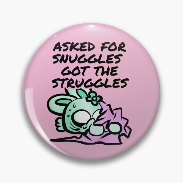 Item preview, Asked for snuggles, got the struggles - Claninchen bunny designed and sold by Claninchen.